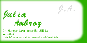julia ambroz business card